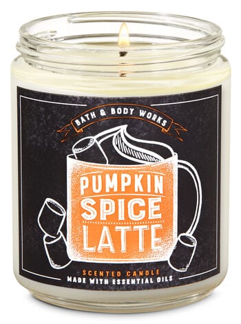 Bath & Body Works Pumpkin Spice Latte Single Wick Candle