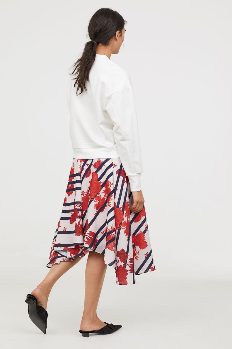 H&M Wide-Cut Wrap-Front Skirt