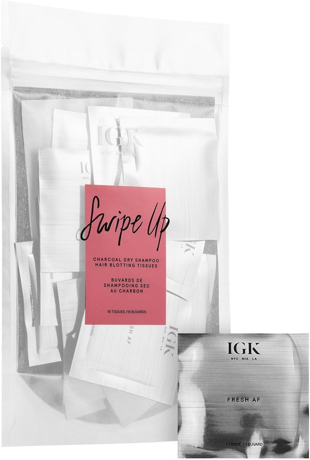 IGK Swipe Up Charcoal Dry Shampoo Hair Blotting Tissues