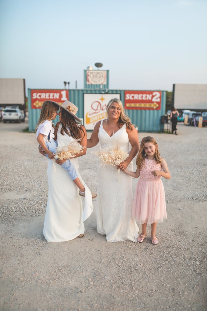 Couple's Socially Distanced Wedding at a Drive-In Theater