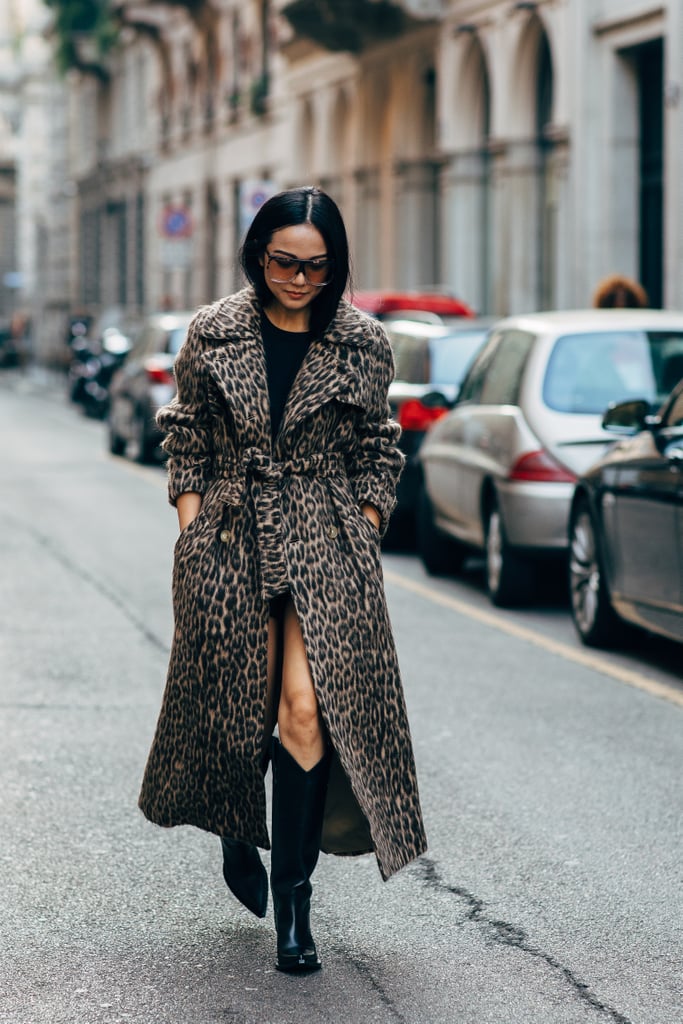 wool leopard coat