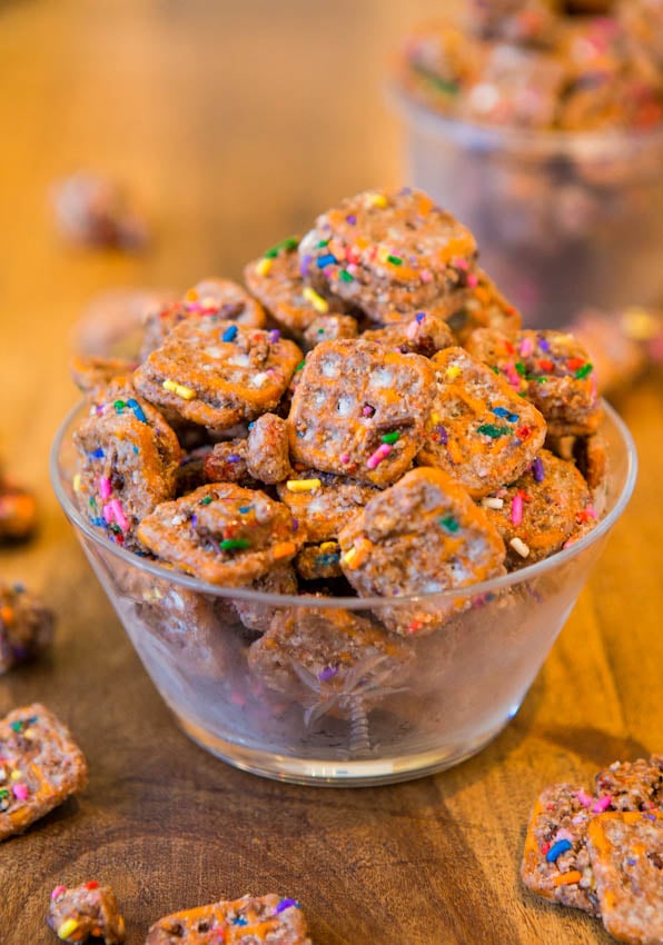 Peanut Butter and Nutella Snack Mix