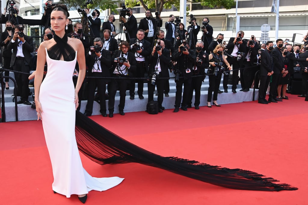 See Bella Hadid's White Jean Paul Gaultier Dress at Cannes | POPSUGAR ...