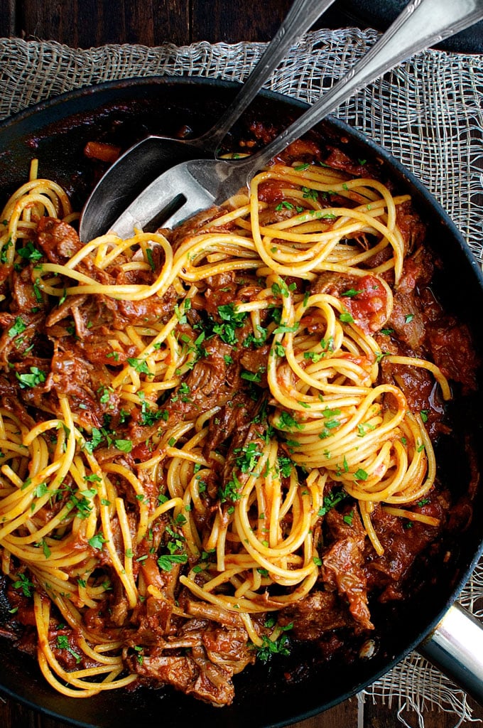 Slow-Cooked Shredded Beef Ragu Pasta