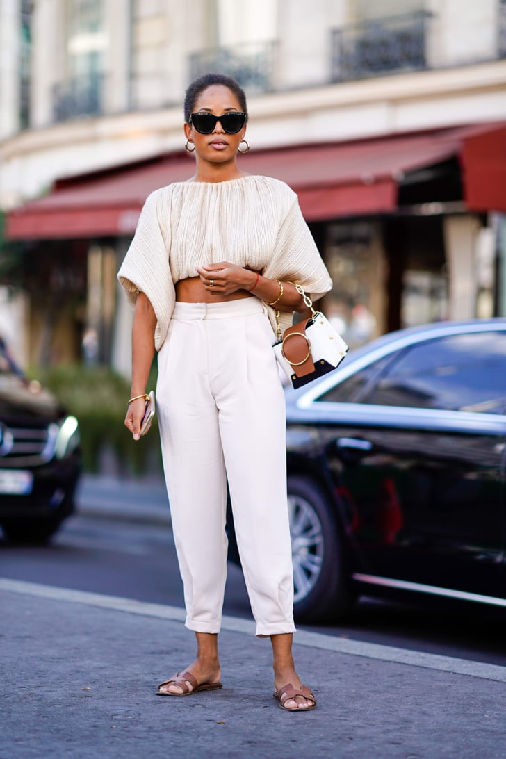 80's style WHITE  Trousers
