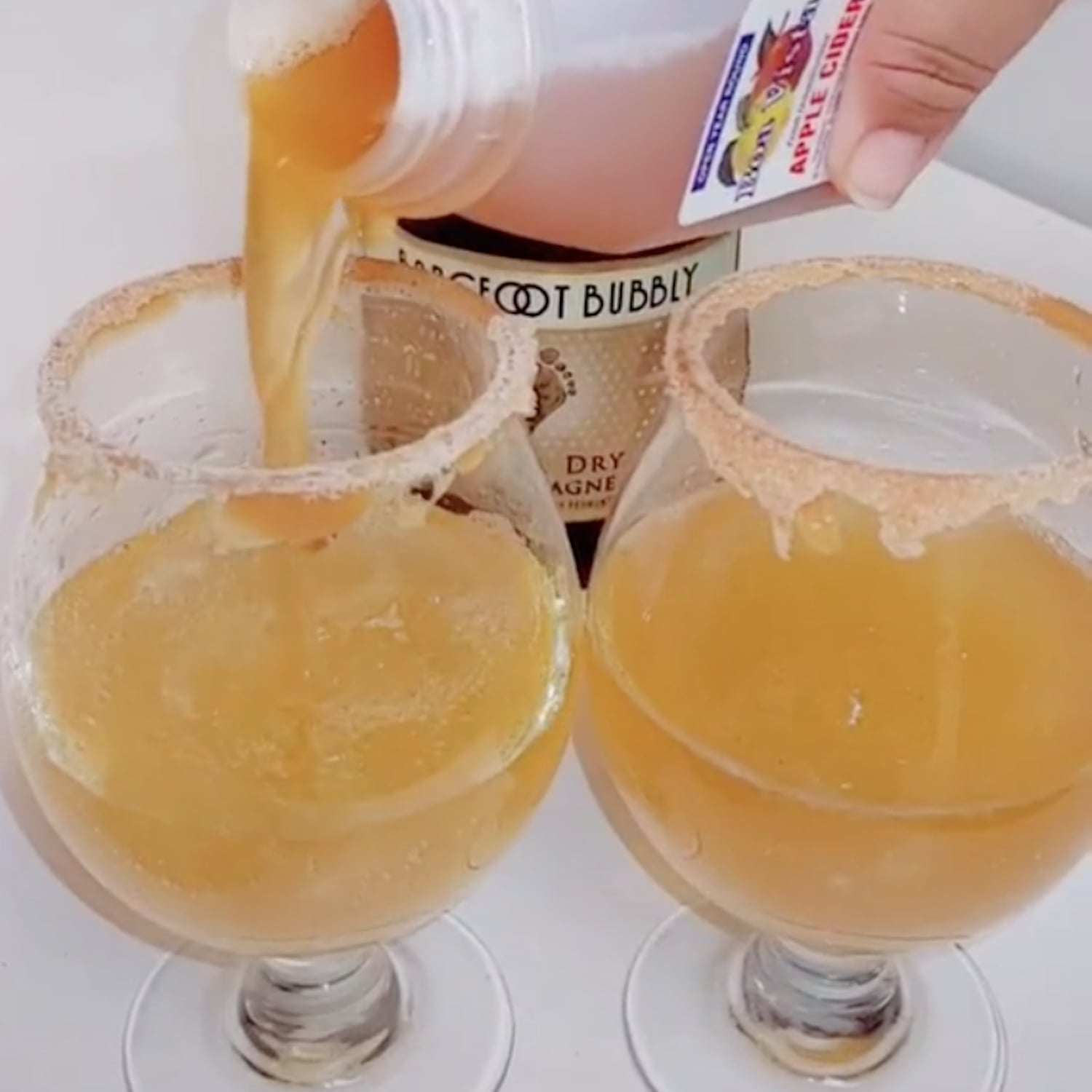 How To Make Apple Cider Mimosas Tiktok Videos Popsugar Food