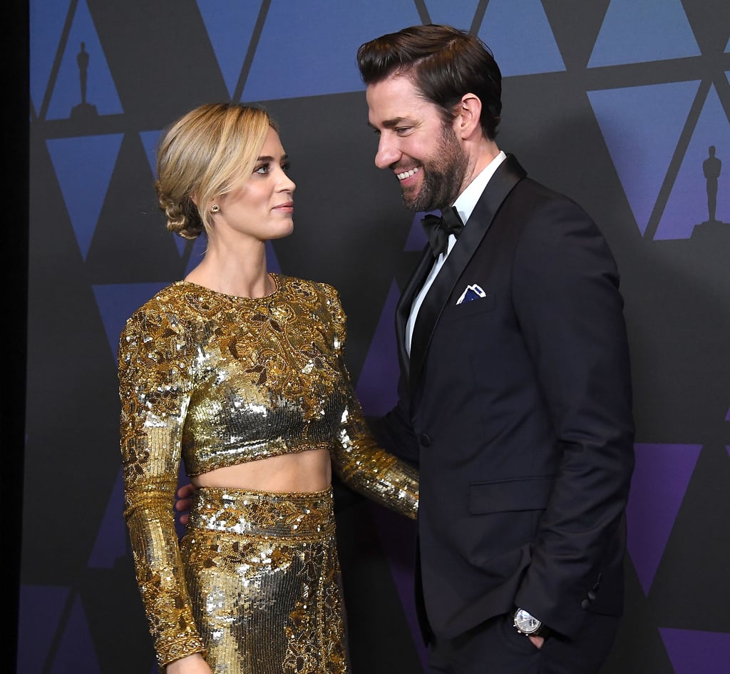 John Krasinski and Emily Blunt at the Governors Awards 2018