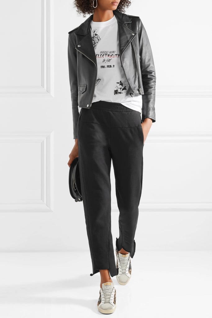 Frame Le Mix Distressed Cotton-Fleece Track Pants