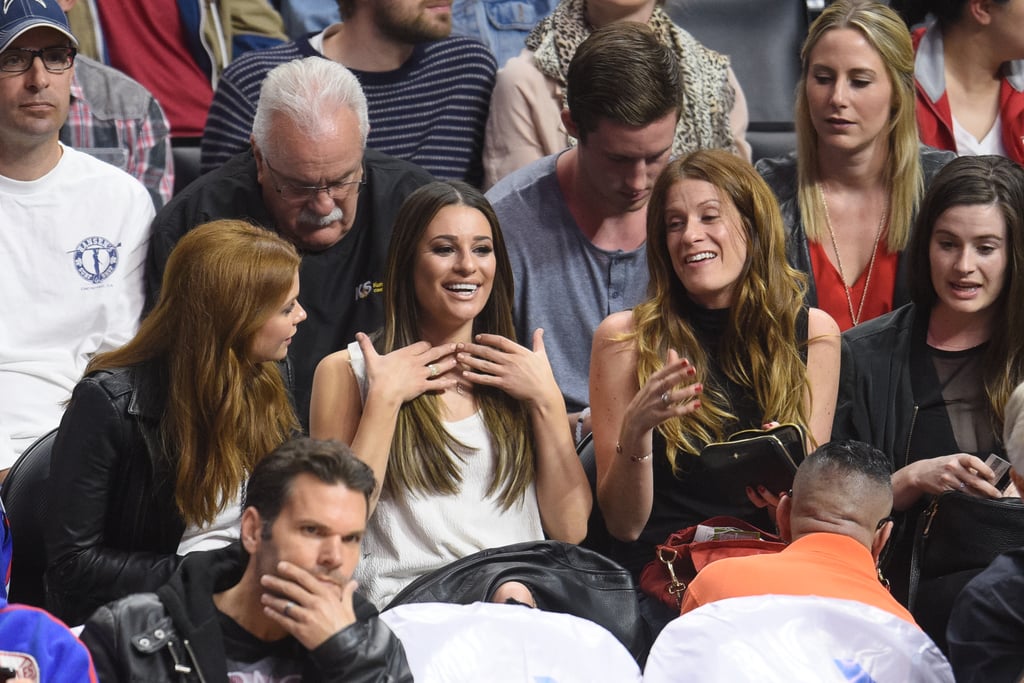Lea Michele at Clippers Game February 2016