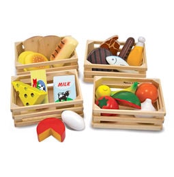 set of four basic food baskets