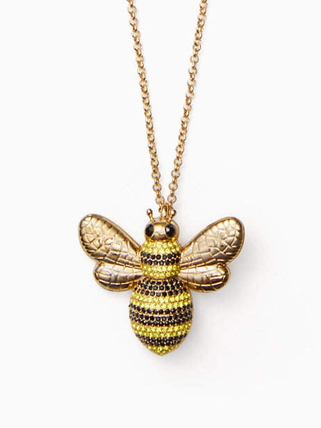 Kate Spade Picnic Perfect Pave Bee Pendant | So Cute! Kate Spade's New  Spring Collection Will Make You Want to Go on a Picnic | POPSUGAR Fashion  Photo 15
