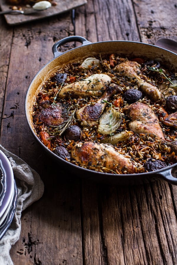 1-Pot Herb Roasted Chicken With Wild Rice Pilaf