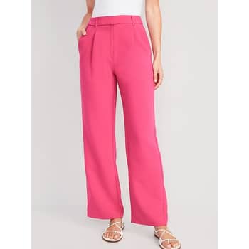 Extra High-Waisted Linen-Blend Wide-Leg Taylor Pants