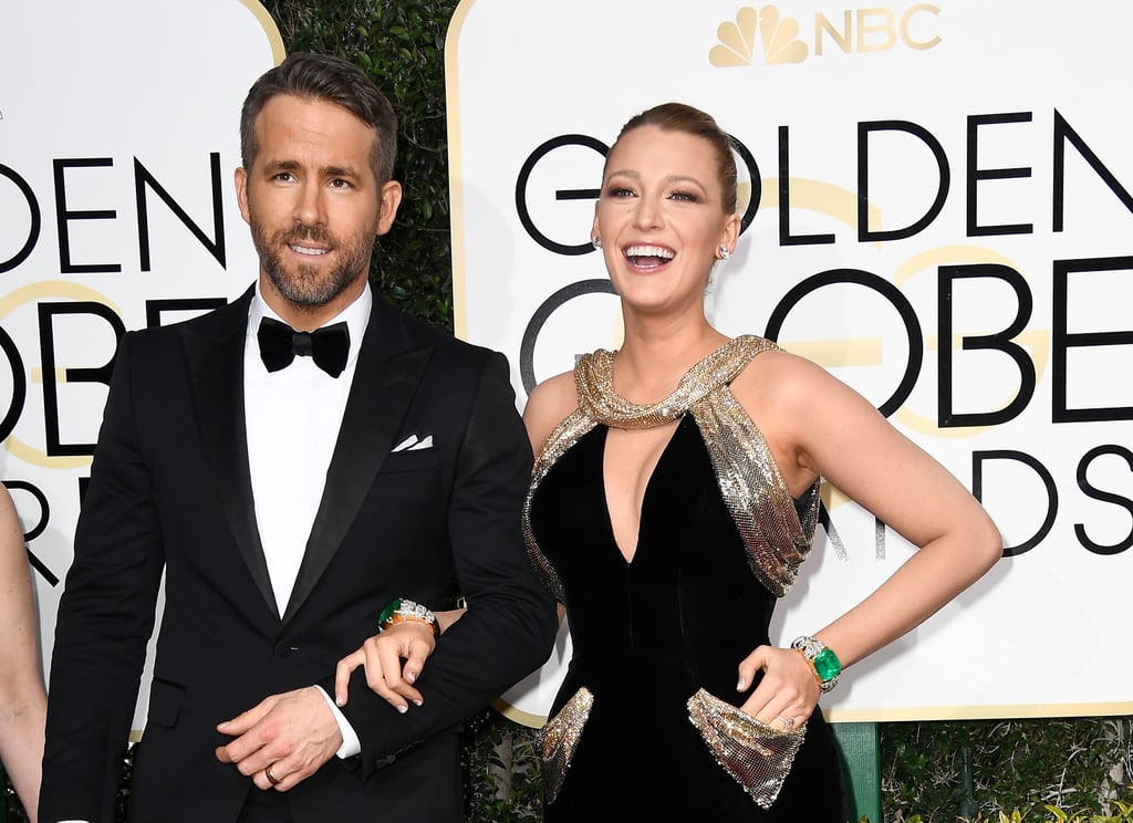 Ryan Reynolds and Blake Lively at the 2017 Golden Globes
