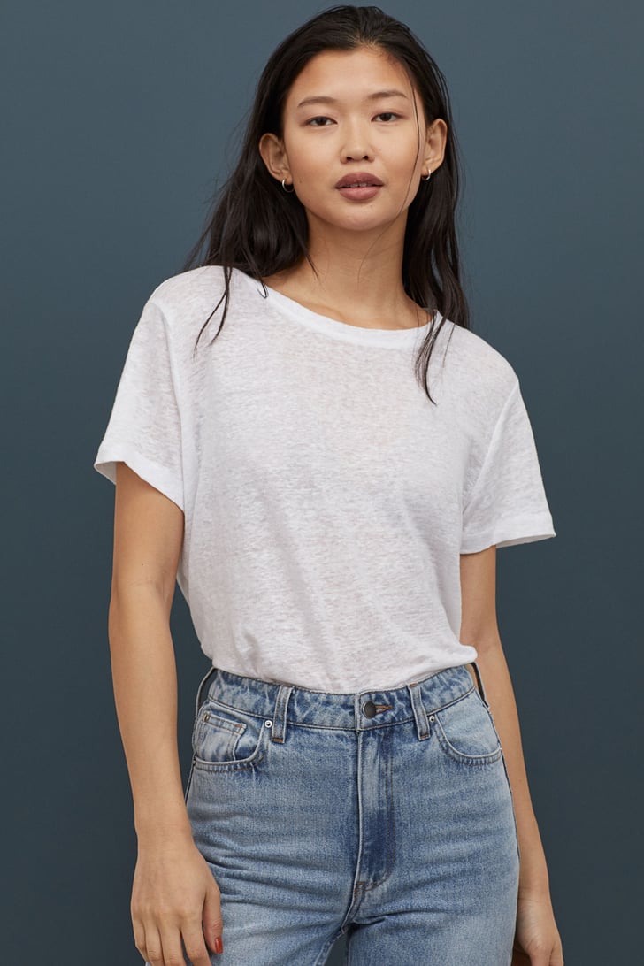 linen t shirt h&m
