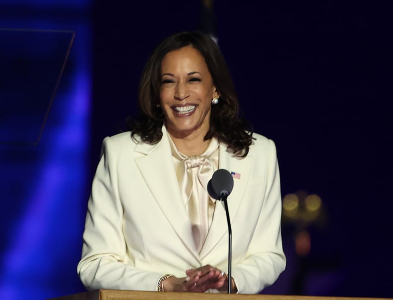 Vice President-Elect Kamala Harris Wearing Her White Pantsuit to Address the Nation