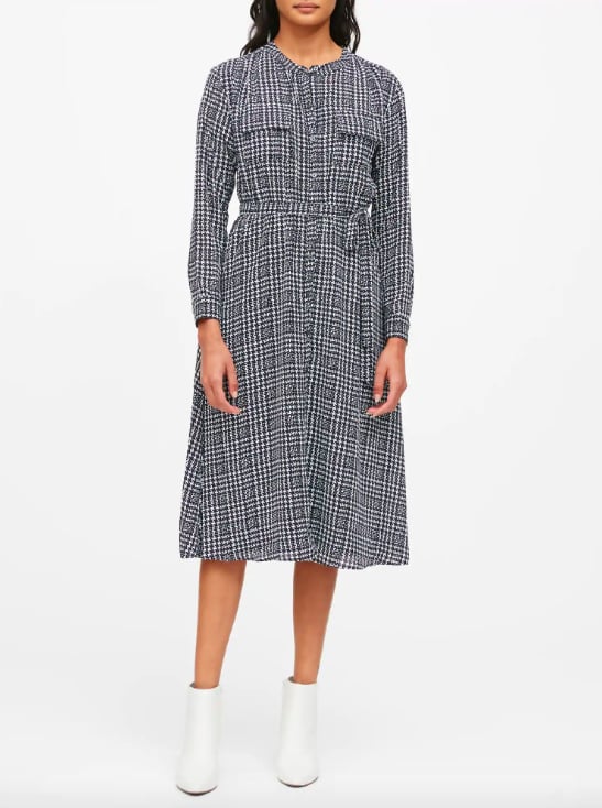 Petite Print Midi Shirtdress