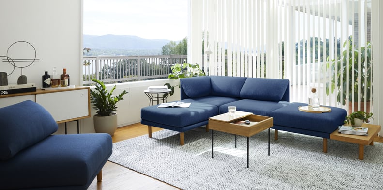 Burrow Range 4-Piece Open Sectional Lounger with Table