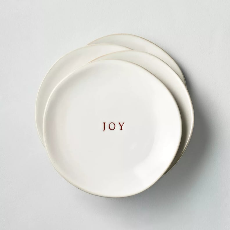 "Joy" Stoneware Appetizer Plate Set