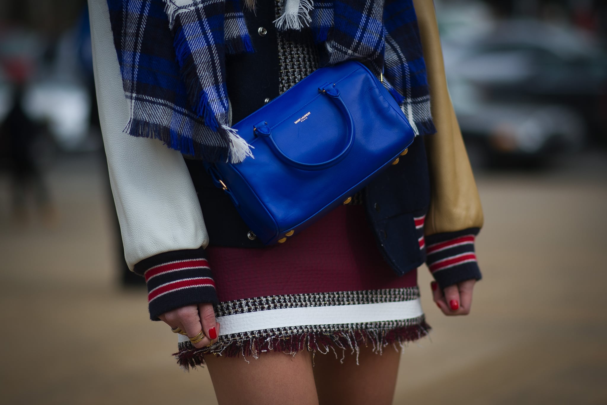 Chiara Ferragni cuts a stylish figure in a blue Louis Vuitton co