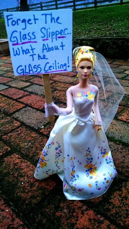 Family Hosts Women's March With Dolls at Home