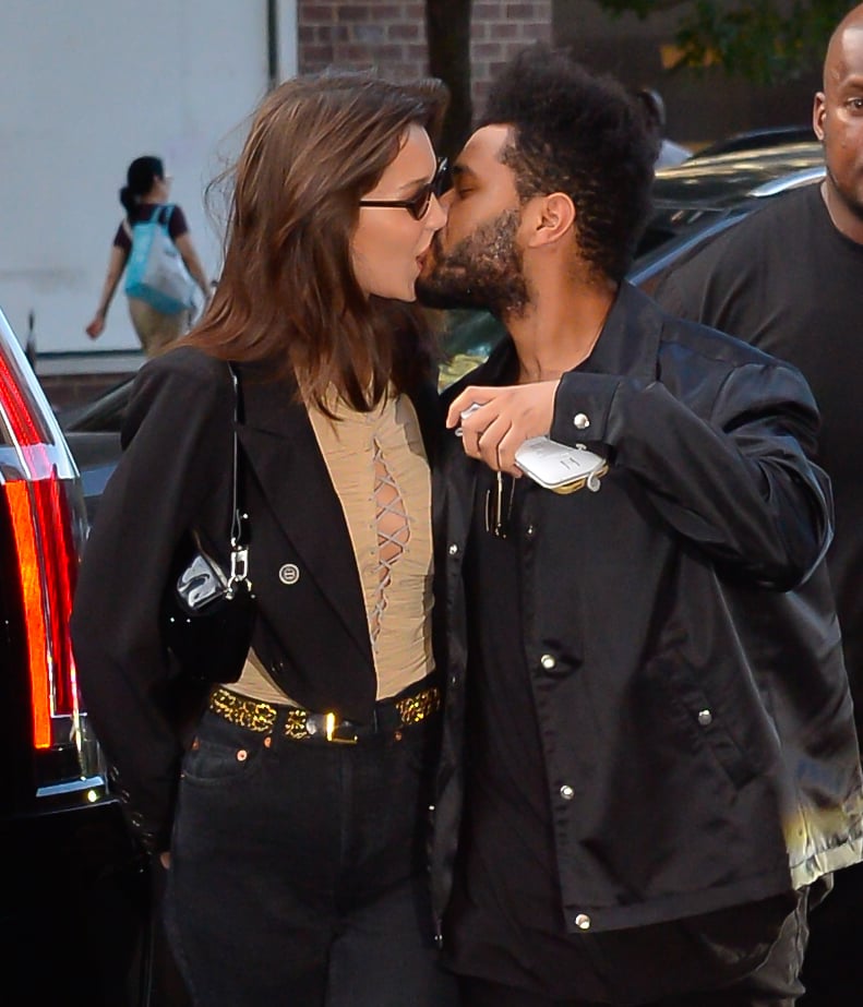 Bella Hadid Lace-Up Top With The Weeknd on Her Birthday Bella Hadid Lace-Up Top With The Weeknd on Her Birthday