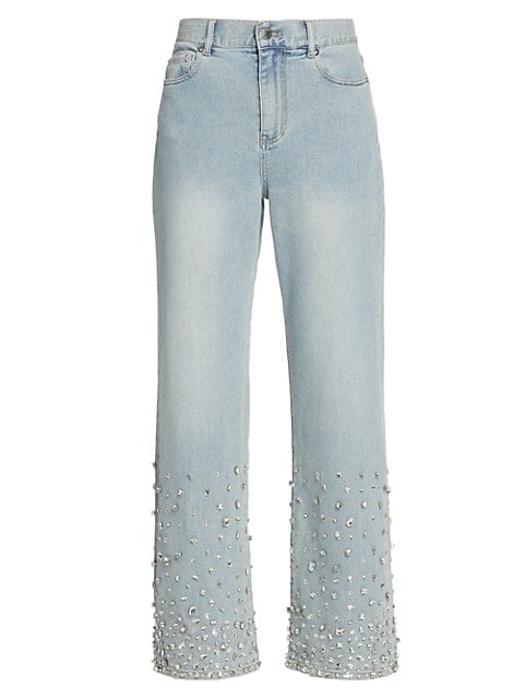 Simon Miller Sparkle Wide-Leg Jeans