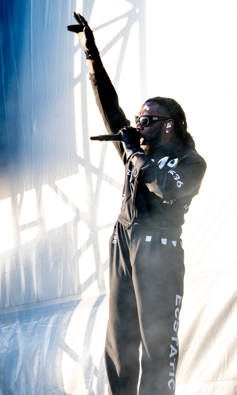 Burna Boy Wearing Burberry at Glastonbury