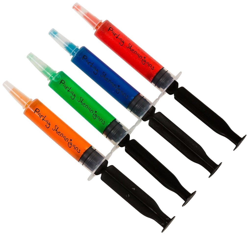 Turn up the gruesome fun by serving jello (whether with or without alcohol) in these ominous Shot Syringes ($12 for 20).