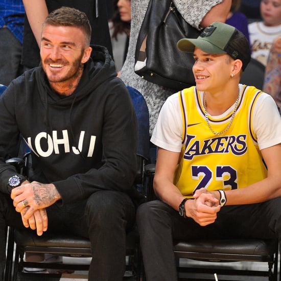 Photos of Romeo and David Beckham Twinning at Lakers Game