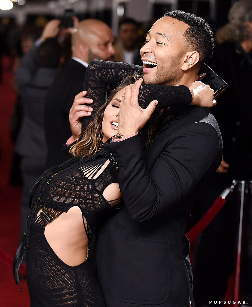 Chrissy Teigen Dancing With John Legend at the 2017 Grammys