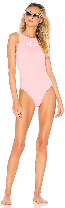 The GCDS Classic Logo Swimsuit ($175) stays true to the street wear label's edgy aesthetic with a hint of side boob.