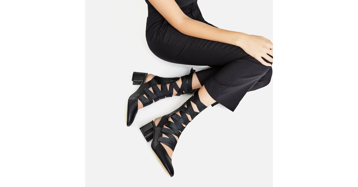 Zara Lace-Up High Heel Slingbacks ($36, originally $60) | Best Zara ...