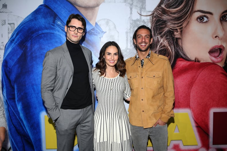 MEXICO CITY, MEXICO - MARCH 21: Sergio Mur, Ana Serradilla and Joaquin Ferreira pose for photos during the presentation of Televisa's Soap Opera 'Doña Flor y Sus Dos Maridos' at Televisa San Angel on March 21, 2019 in Mexico City, Mexico. (Photo by Medios