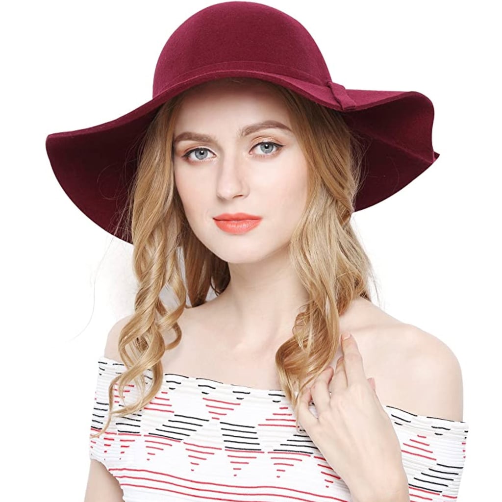 Lovful Women 100-Percent Wool Wide Brim Cloche Fedora