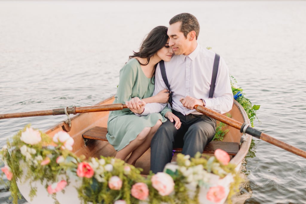 Engagement Photos in a Rowboat