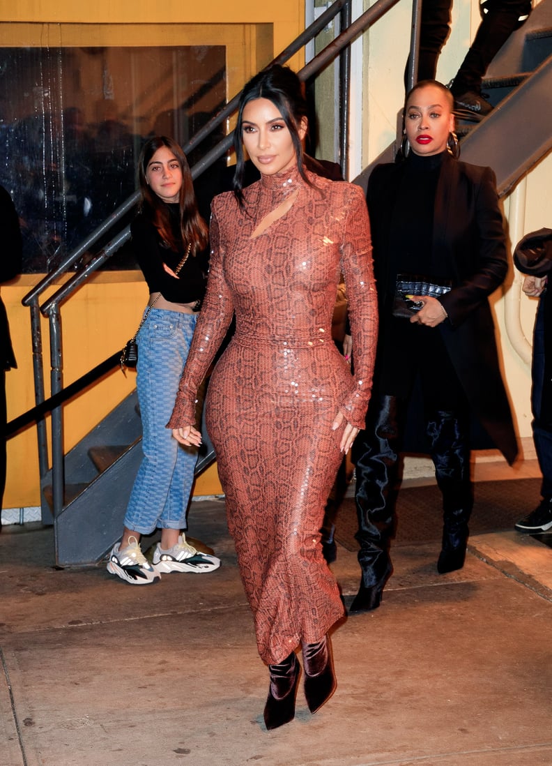 Kim kardashian snake print new arrivals dress