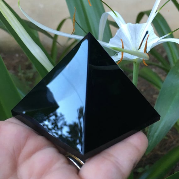 Black Obsidian Pyramid