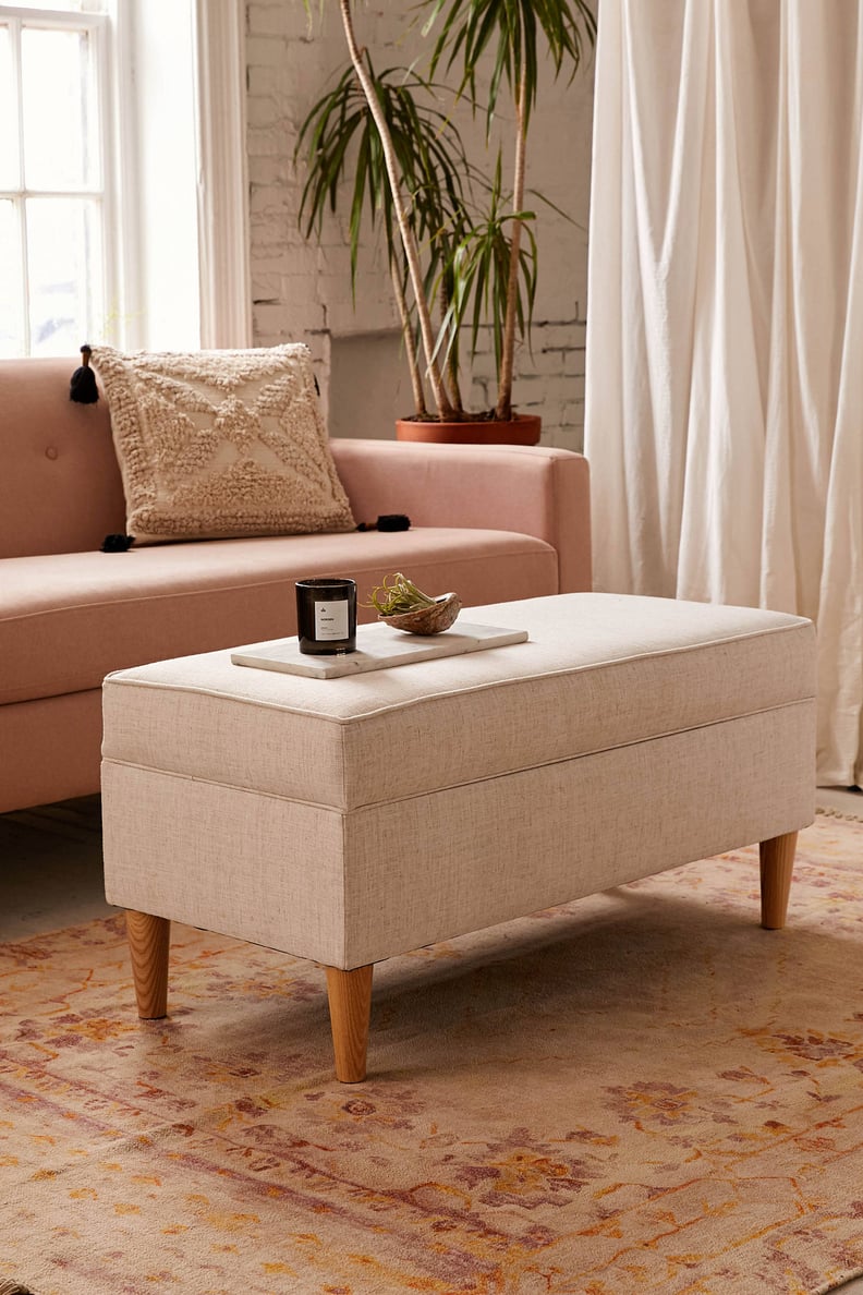 Raquel Linen Storage Ottoman