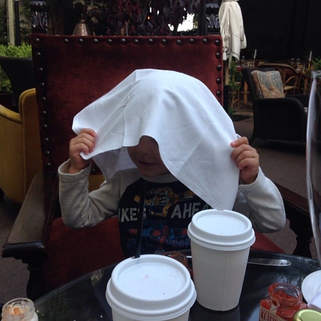 Arthur Bleick played a little hide-and-seek with his mom, Selma Blair.
Source: Instagram user therealselmablair