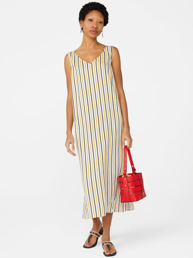 C. Wonder Women's Sleeveless Striped V Neck Midi Dress