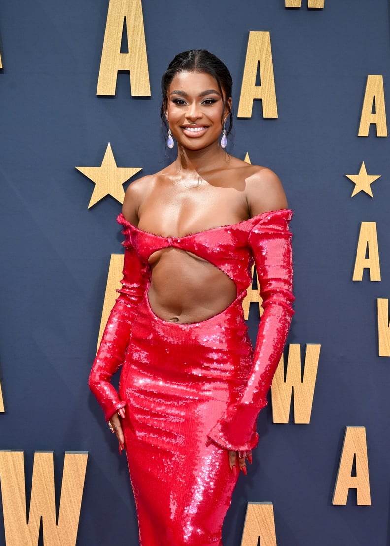 Coco Jones's Red Nails and Tousled Updo at the BET Awards 2023