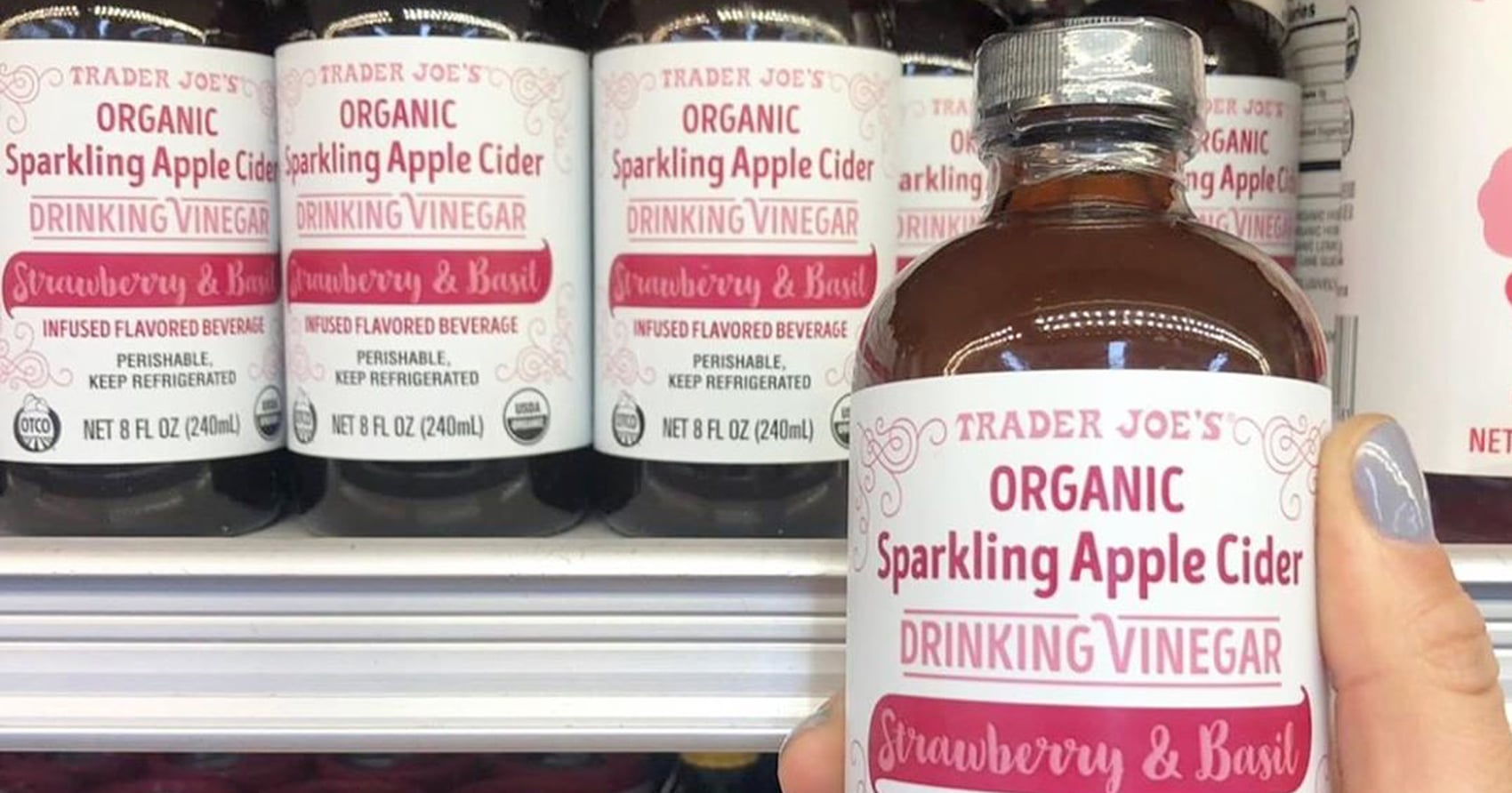 Trader Joe's Sparkling Apple Cider Drinking Vinegar POPSUGAR Fitness