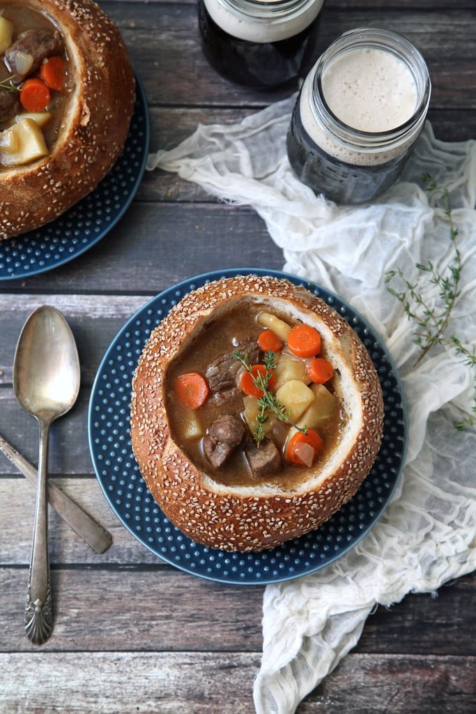 Guinness Beef Stew Bread Bowls