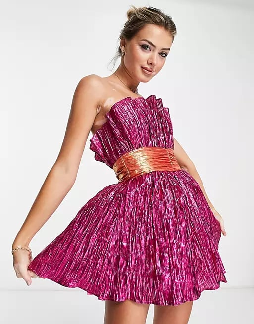 Collective The Label Exclusive Bandeau Ruched Waist Mini Dress