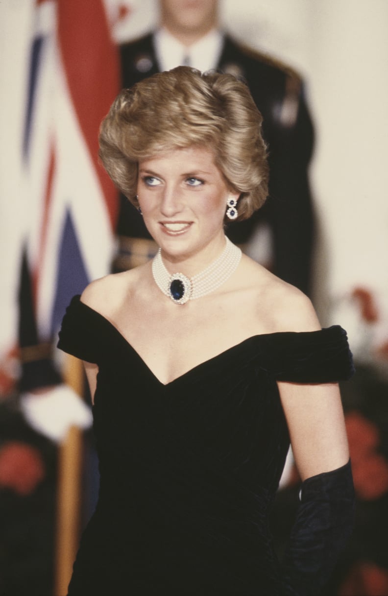 Princess Diana Wearing the Victor Edelstein Dress at the White House in 1985