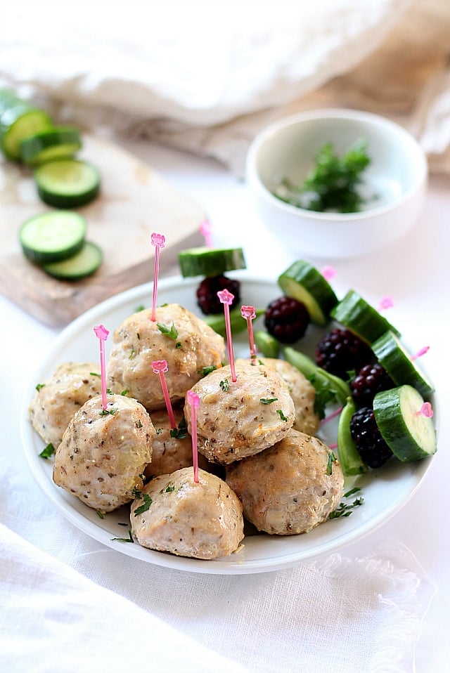 Toddler Lunch Idea: Oven Baked Turkey Meatballs