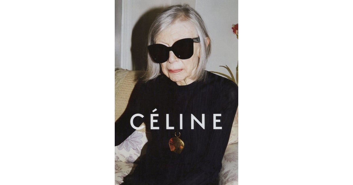 Joan Didion in Céline Youngest and Oldest Fashion Campaign Stars