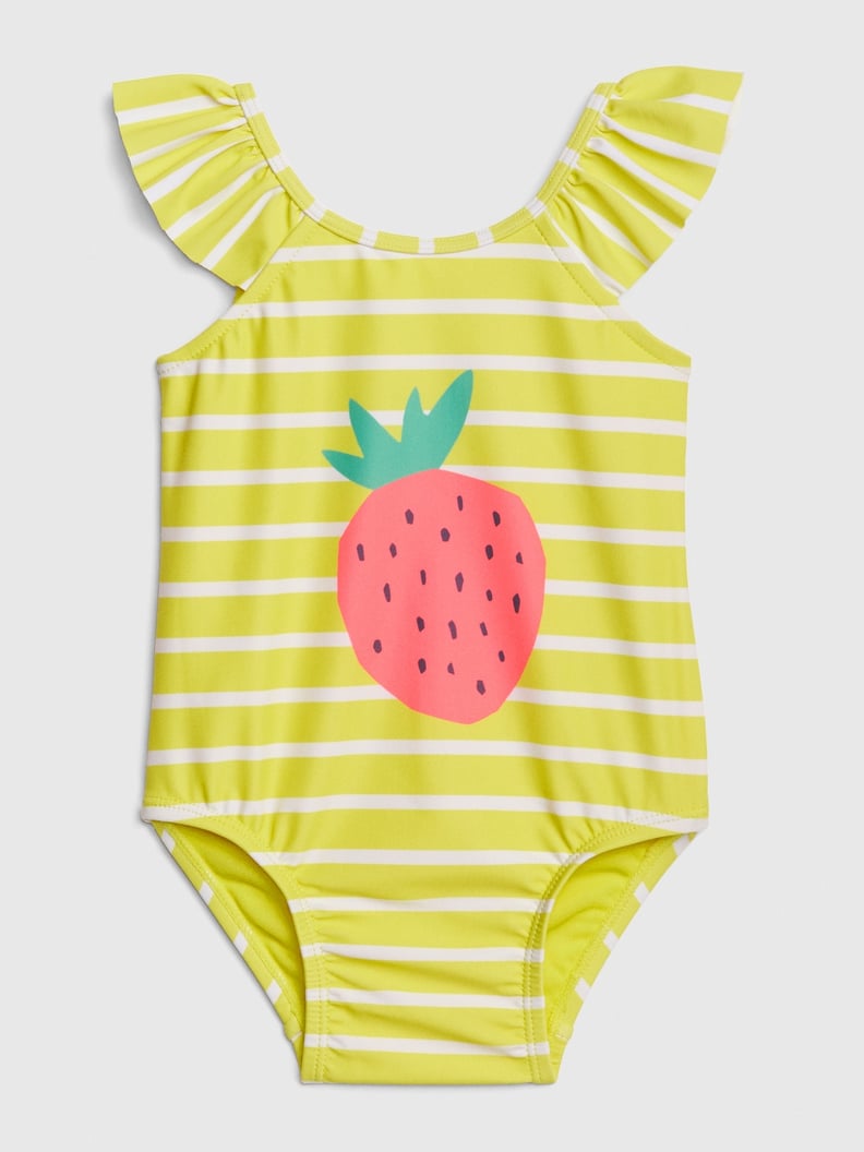 Strawberry Ruffle Swim One-Piece