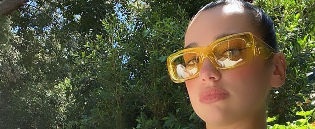 Dua Lipa Wearing Yellow Sunglasses on Instagram